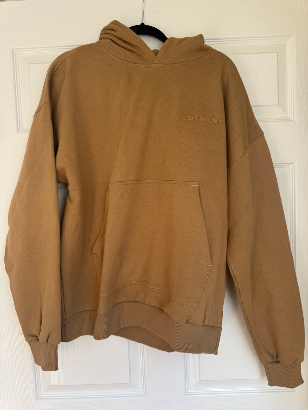 Men's Brixton Hoodie Sweatshirt in Brown - Casual Everyday Knit size Medium